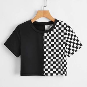 Checkered crop top
